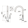 Смеситель OMOIKIRI YAMADA SLIM-GM латунь/вороненая сталь 4994554